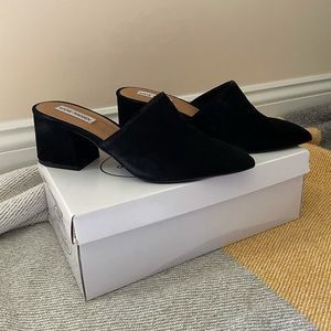 ✨Steve Madden ‘Superior’ Black Suede Mules✨